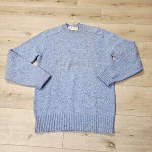 Vtg Winona Knits Wool Sweater Adult Large Blue Nordic Made In Minnesota USA